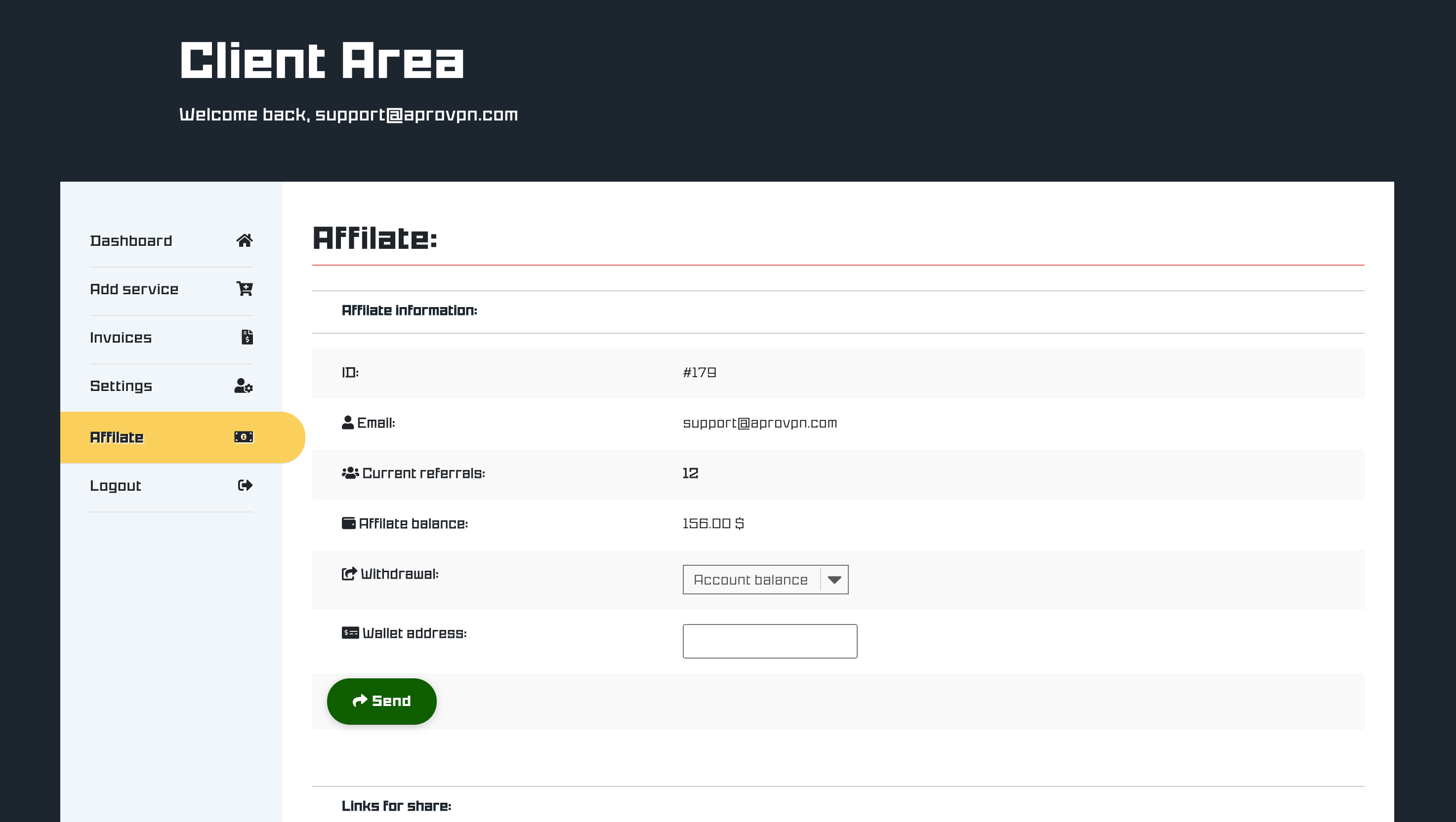 Affiliate program Anonymous VPN 30%